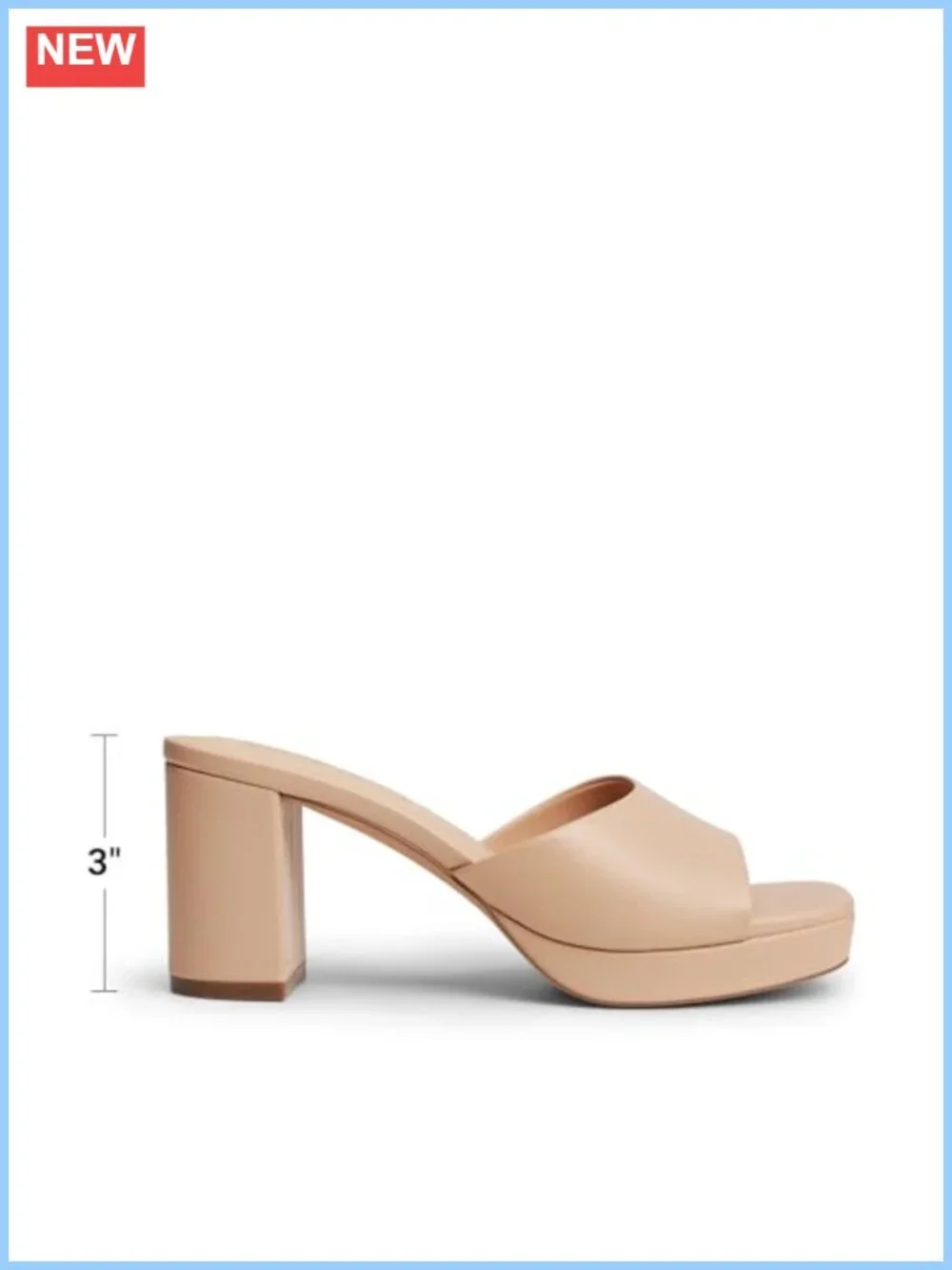 Women's Platform Block Heel Mule Sandals Chunky Square Toe Slip On Summer Shoes